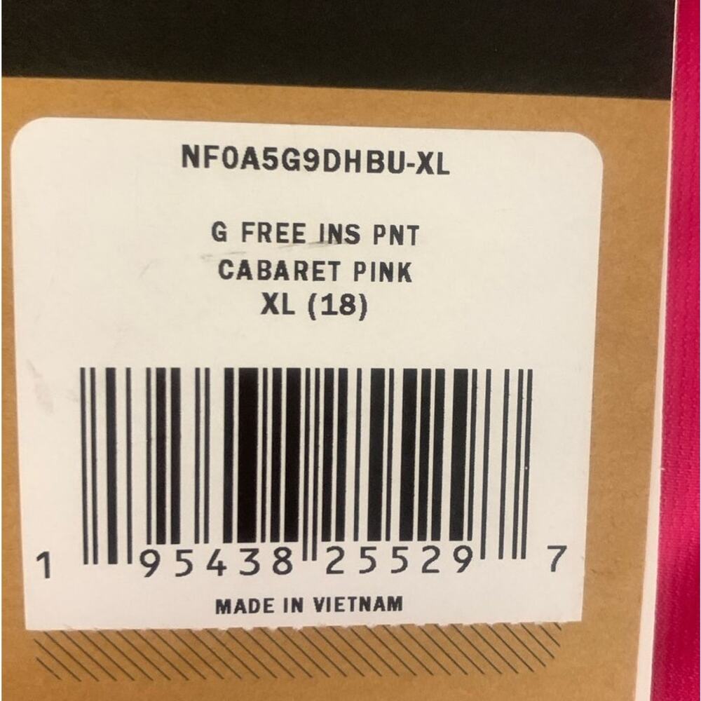 The North Face Big Girls XL (18) Freedom Insulated Ski Pants, Waterproof, Pink - Picture 8 of 8